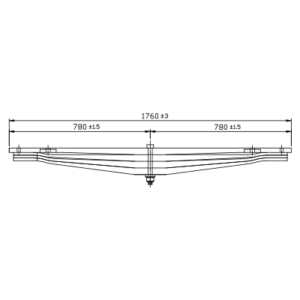 دست فنر پارابولیک چرخ عقب Mercedes Benz Actros