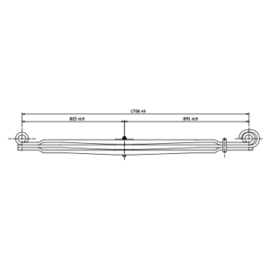 دست فنر پارابولیک اکسل جلو Volvo F10/ F12/ F16