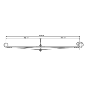 دست فنر پارابولیک اکسل جلو Volvo FM9/FH12/FM9