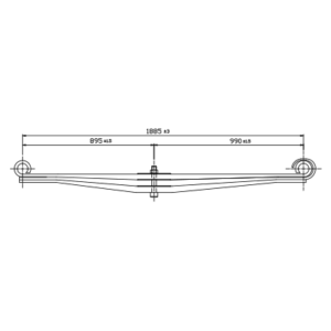 دست فنر پارابولیک اکسل جلو Volvo FH12/FM9/FM12
