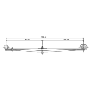 دست فنر پارابولیک اکسل جلو Volvo F10/F12/F16/FL7/FL10