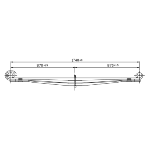 دست فنر پارابولیک چرخ جلو FAW J6/4180