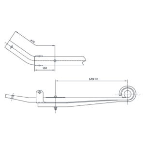 دست فنر چرخ عقب Freightliner Suspension Series