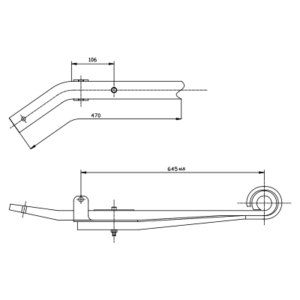 دست فنر چرخ عقب Freightliner Suspension Series