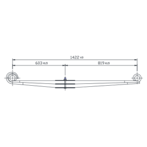 دست فنر پارابولیک چرخ جلو GMC/Chevy Bruin/Brigadier